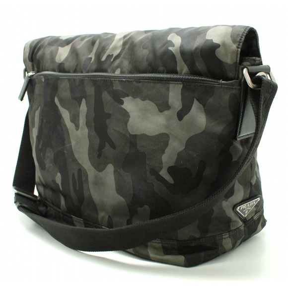 Prada Shoulder Nylon Tessuto Crossbody Bag Camouflage Messenger - Picture 1 of 9
